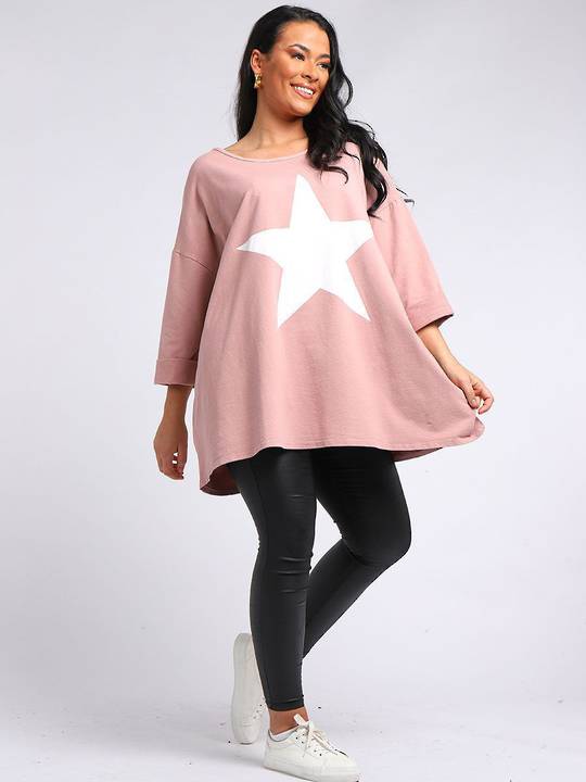 Zola Star Sweater Pink "Made In Italy"